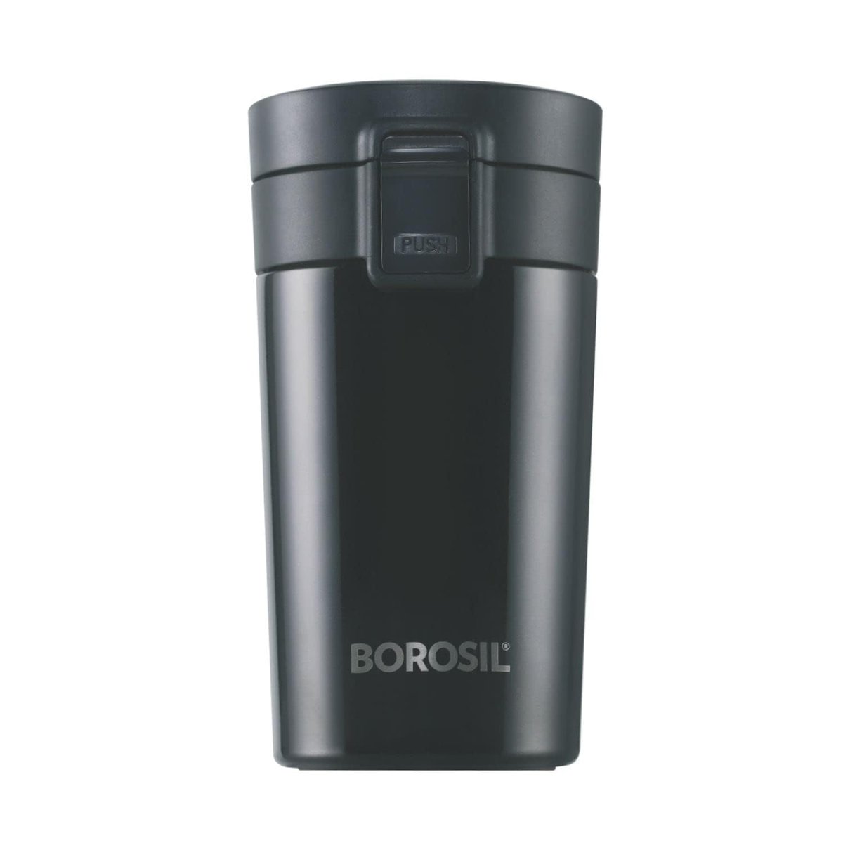 Borosil  Vacuum Insulated Hydra Coffeemate Stainless Steel Travel Mug  Spill Proof  Hot And Coldbt300blk110300ml