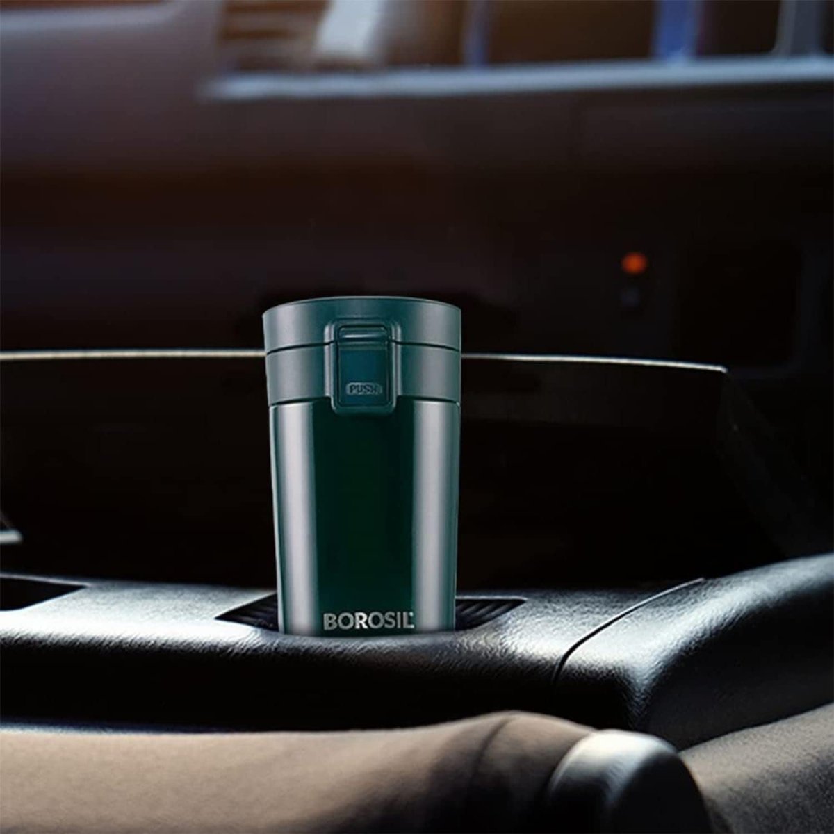 Borosil  Vacuum Insulated Hydra Coffeemate Stainless Steel Travel Mug  Spill Proof  Hot And Coldbt300blk110300ml