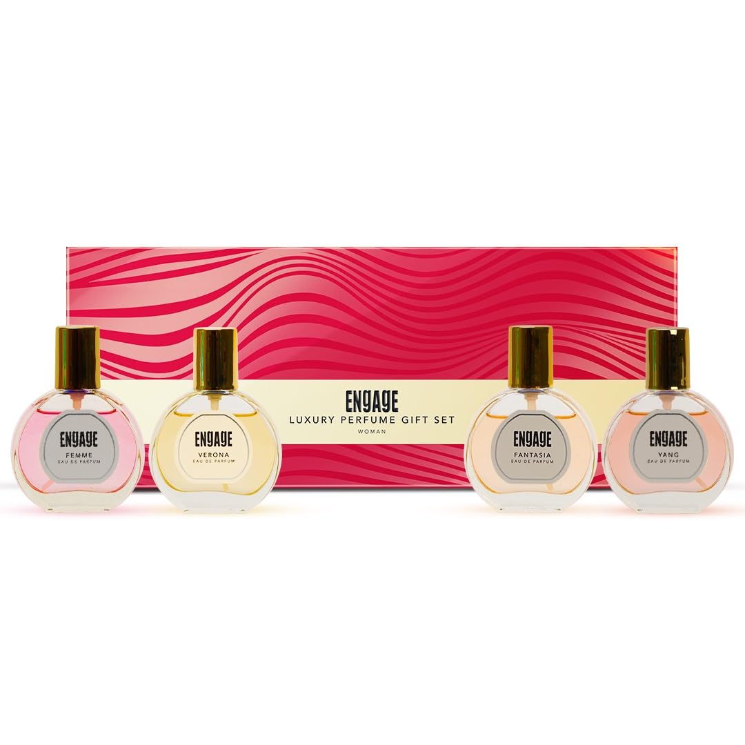 Engage Luxury Perfume Gifts For Women 100ml Long Lasting Smell Best Birthday Anniversary Gift Hamper By Itc Eau De Parfum Travel Sized Combo 25ml X 4