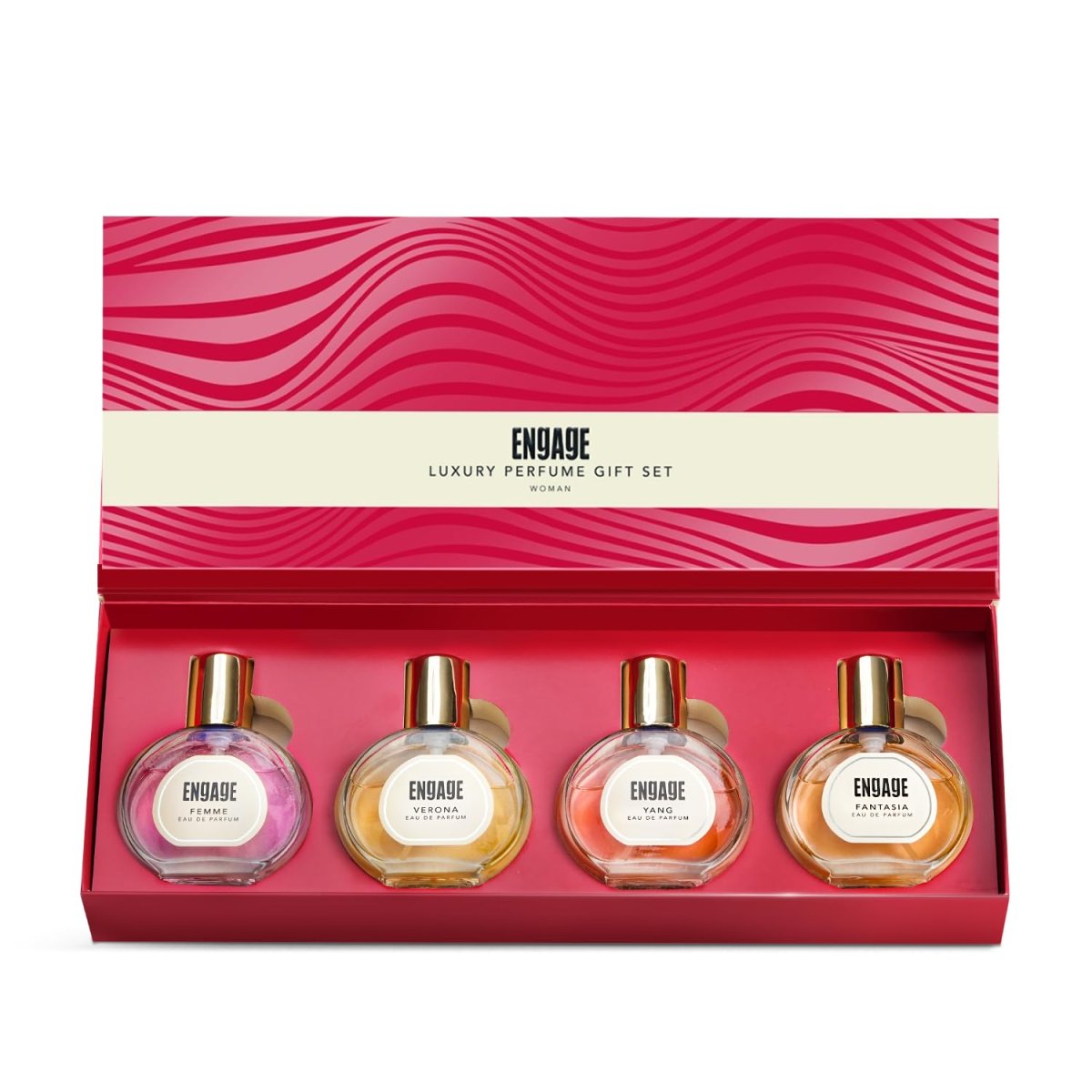 Engage Luxury Perfume Gifts For Women 100ml Long Lasting Smell Best Birthday Anniversary Gift Hamper By Itc Eau De Parfum Travel Sized Combo 25ml X 4