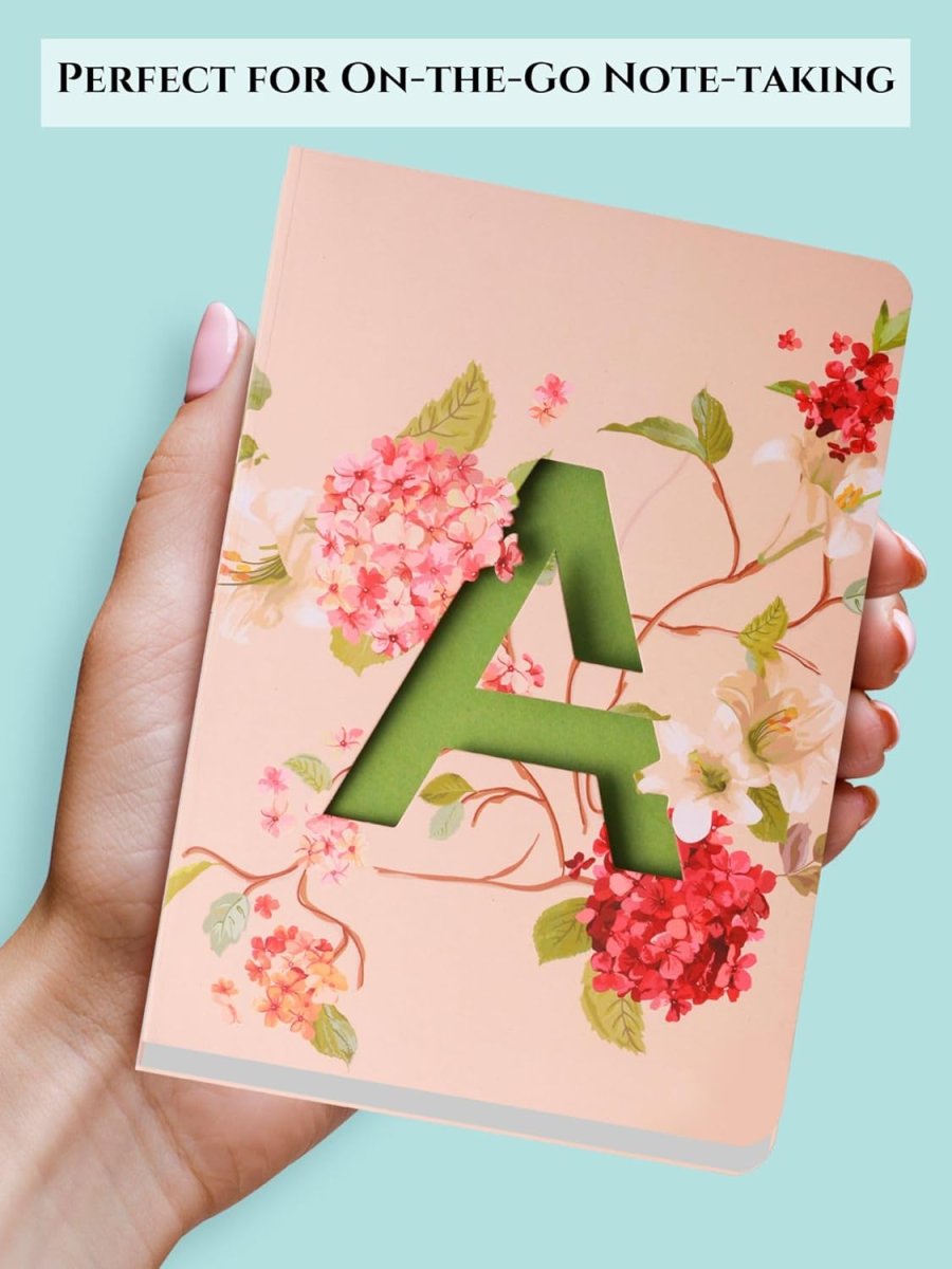 Doodle Initial A Premium Soft Bound Notebook Diary For Girls And Women B6 80 Gsm 192 Ruled Pages Floral Design