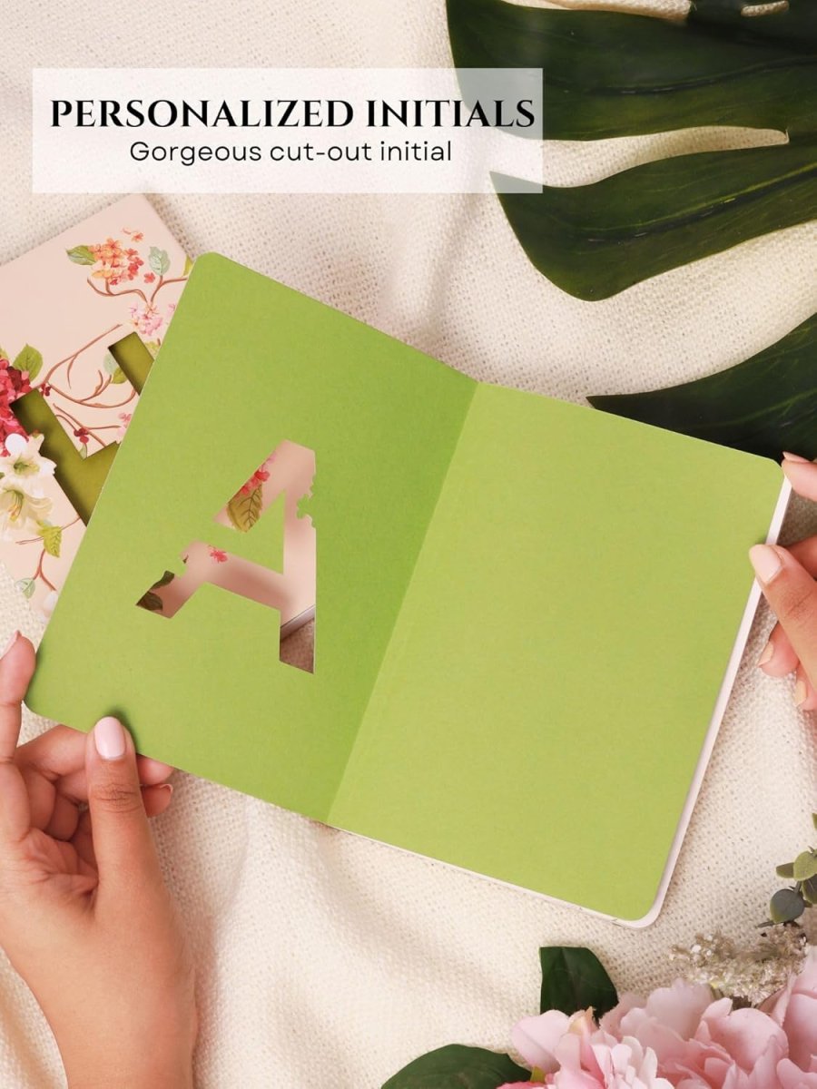 Doodle Initial A Premium Soft Bound Notebook Diary For Girls And Women B6 80 Gsm 192 Ruled Pages Floral Design