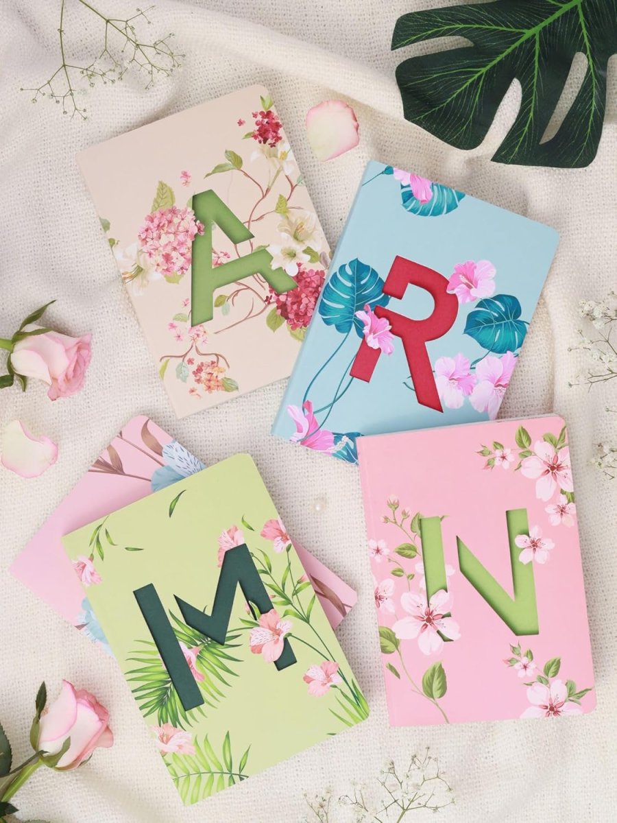 Doodle Initial A Premium Soft Bound Notebook Diary For Girls And Women B6 80 Gsm 192 Ruled Pages Floral Design