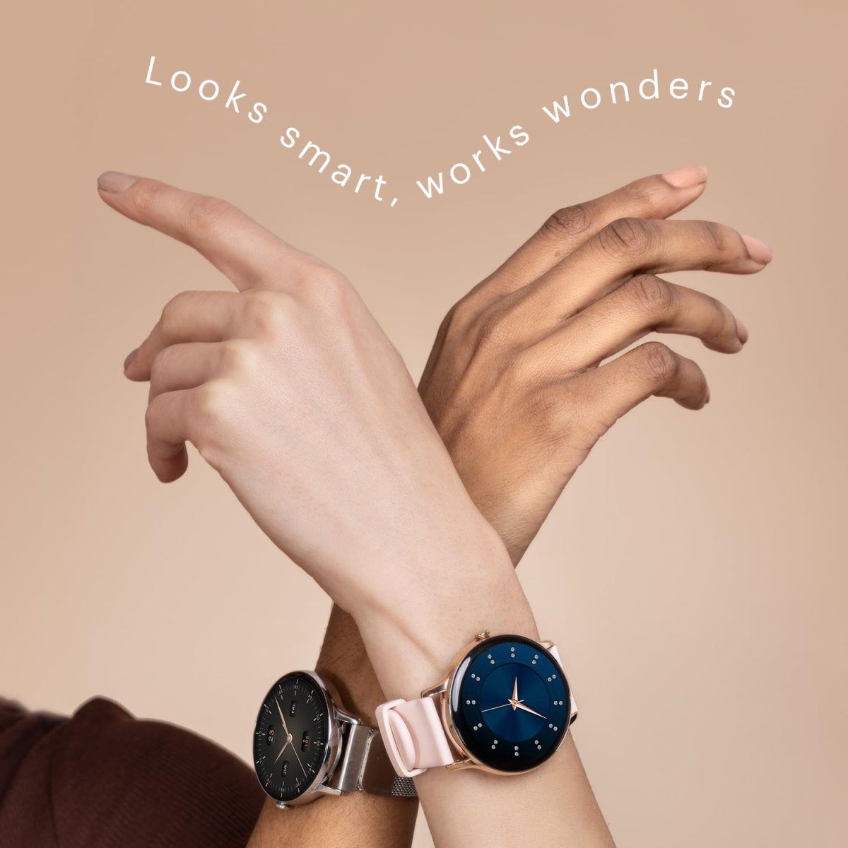Noise Twist Go Round Dial Smartwatch With Bt Calling 139 Display Metal Build 100 Watch Faces Ip68 Sleep Tracking 100 Sports Modes 247 Heart Rate Monitoring Gold Link