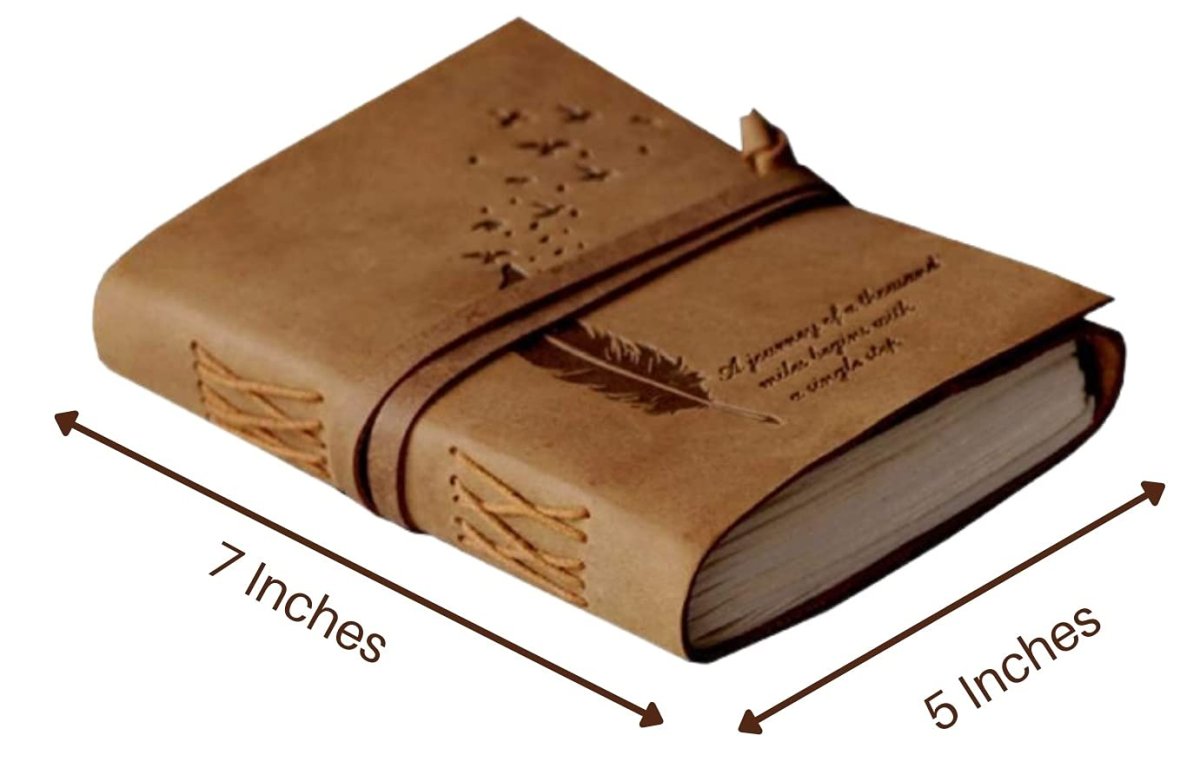 Cavalo  Be Unique Leather Diary Embossed With Leaf Of Tree  A Quote Antique Handmade Leather Bound Diary Cum Notepad For Men And Women Plain Paper Of 57 Inch Size 240 Pages Perfect For Travel Diary