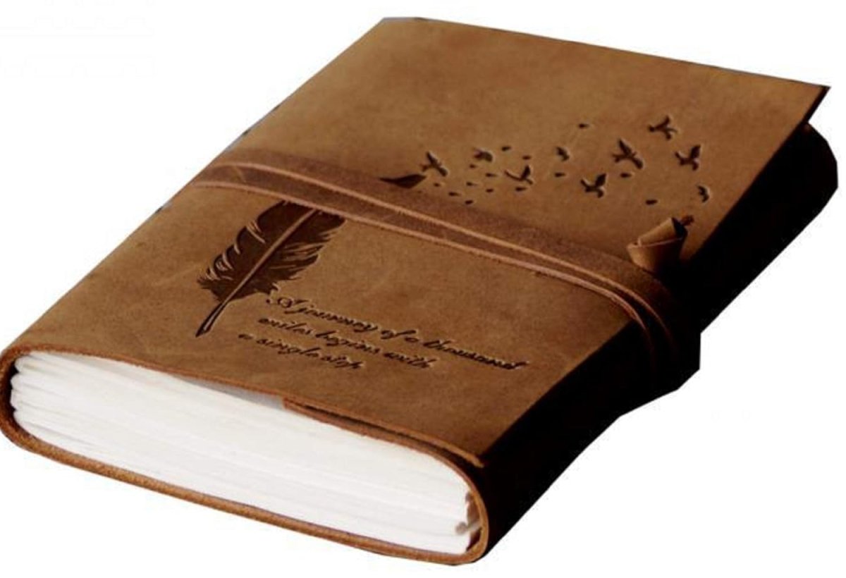 Cavalo  Be Unique Leather Diary Embossed With Leaf Of Tree  A Quote Antique Handmade Leather Bound Diary Cum Notepad For Men And Women Plain Paper Of 57 Inch Size 240 Pages Perfect For Travel Diary