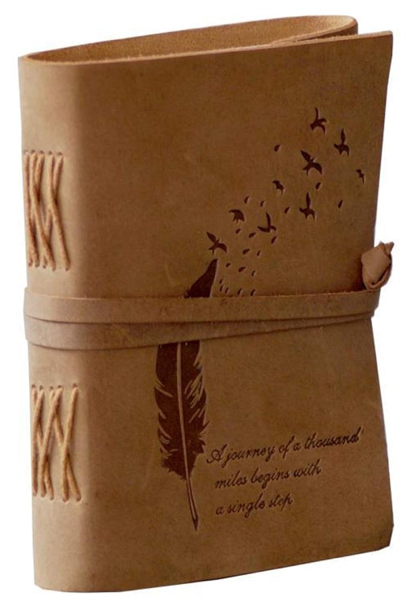 Cavalo  Be Unique Leather Diary Embossed With Leaf Of Tree  A Quote Antique Handmade Leather Bound Diary Cum Notepad For Men And Women Plain Paper Of 57 Inch Size 240 Pages Perfect For Travel Diary