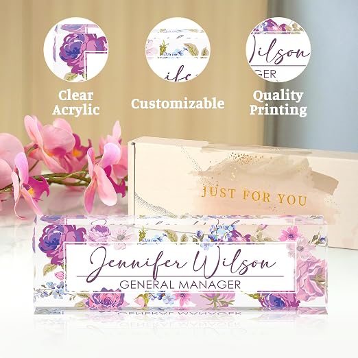 Desk Name Plate Personalized Name Plate For Desk Office Desk Decor For Women  Men Employee Appreciation Gifts The Office Gifts For Boss Lawyer Manager Teacher Nurse