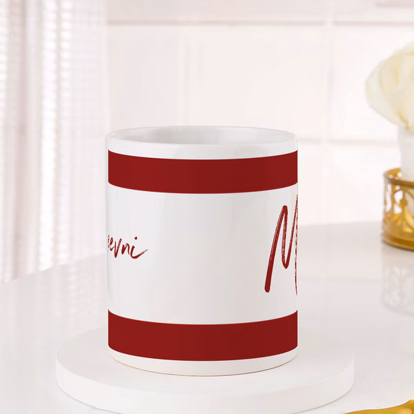 Personalized Mr And Mrs Mugs With Blooms