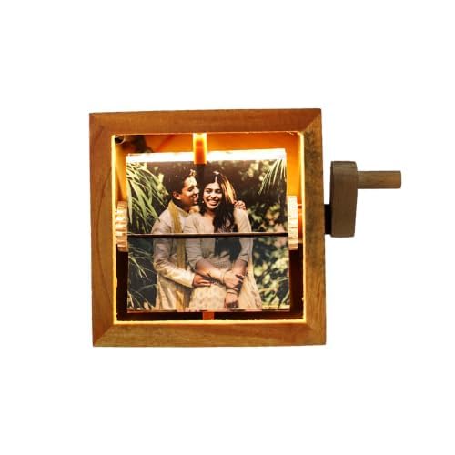 Led Photo Flip Box  Personalized Wooden Flipbook For Couples  Valentines Day Keepsake For Girlfriend Wife Husband  Anniversary Wedding  Birthday Memory Box  Handcrafted Dcor Display
