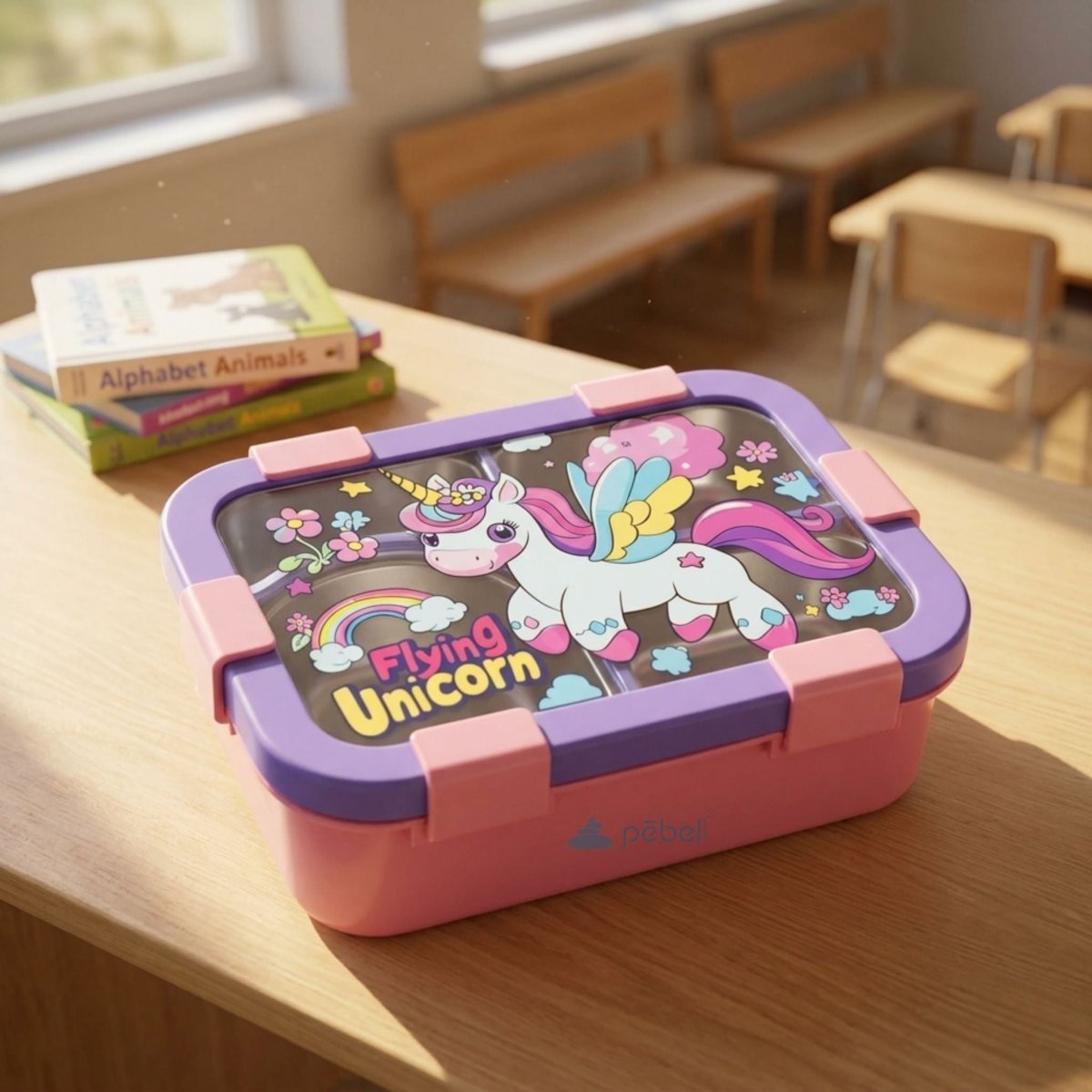 Leakproof Bento Customized Steel Lunch Box New 3 Compartments  Food Container Chopstick  Spoon