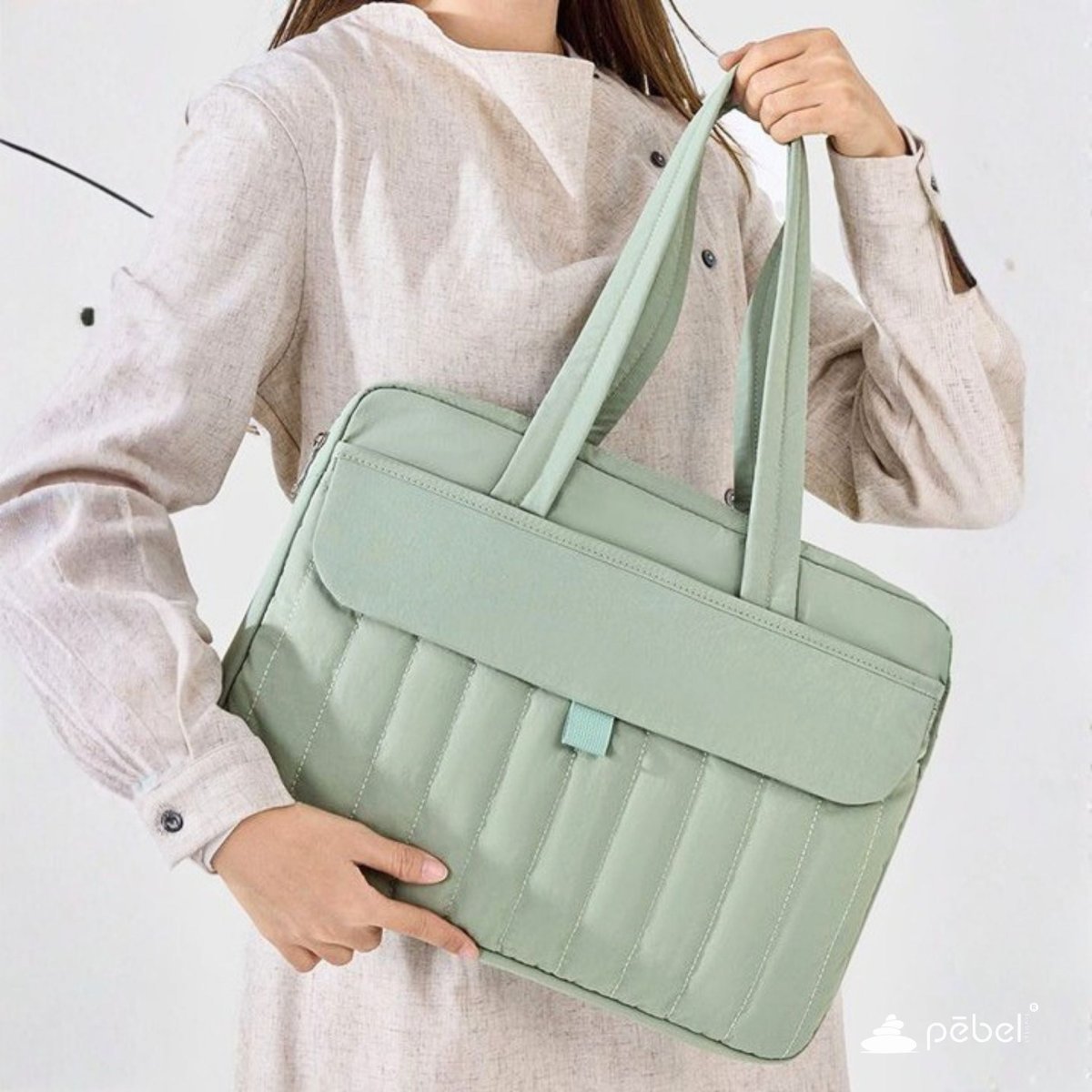 Laptop Bag  Padded Puffy Laptop Sleeve With Handle  Zip