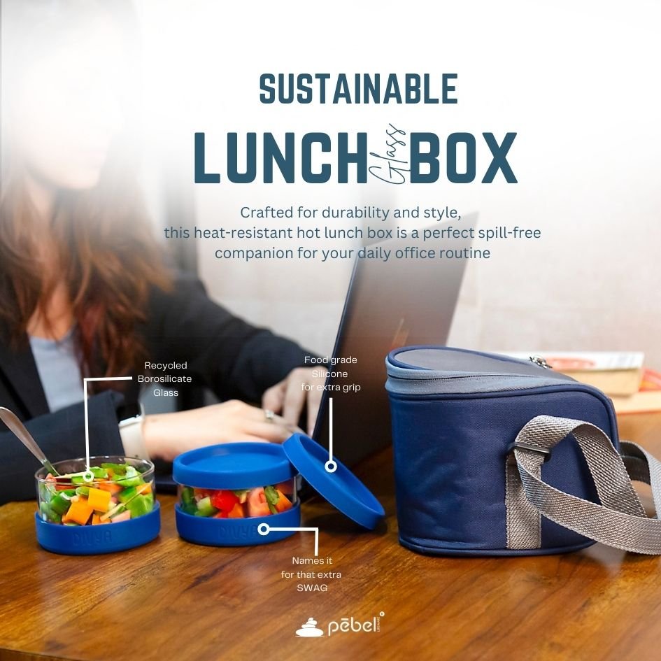Glass Lunch Box  2 Pcs