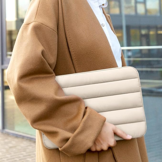 Laptop Sleeve  Padded Puffy Laptop Sleeve With Zip
